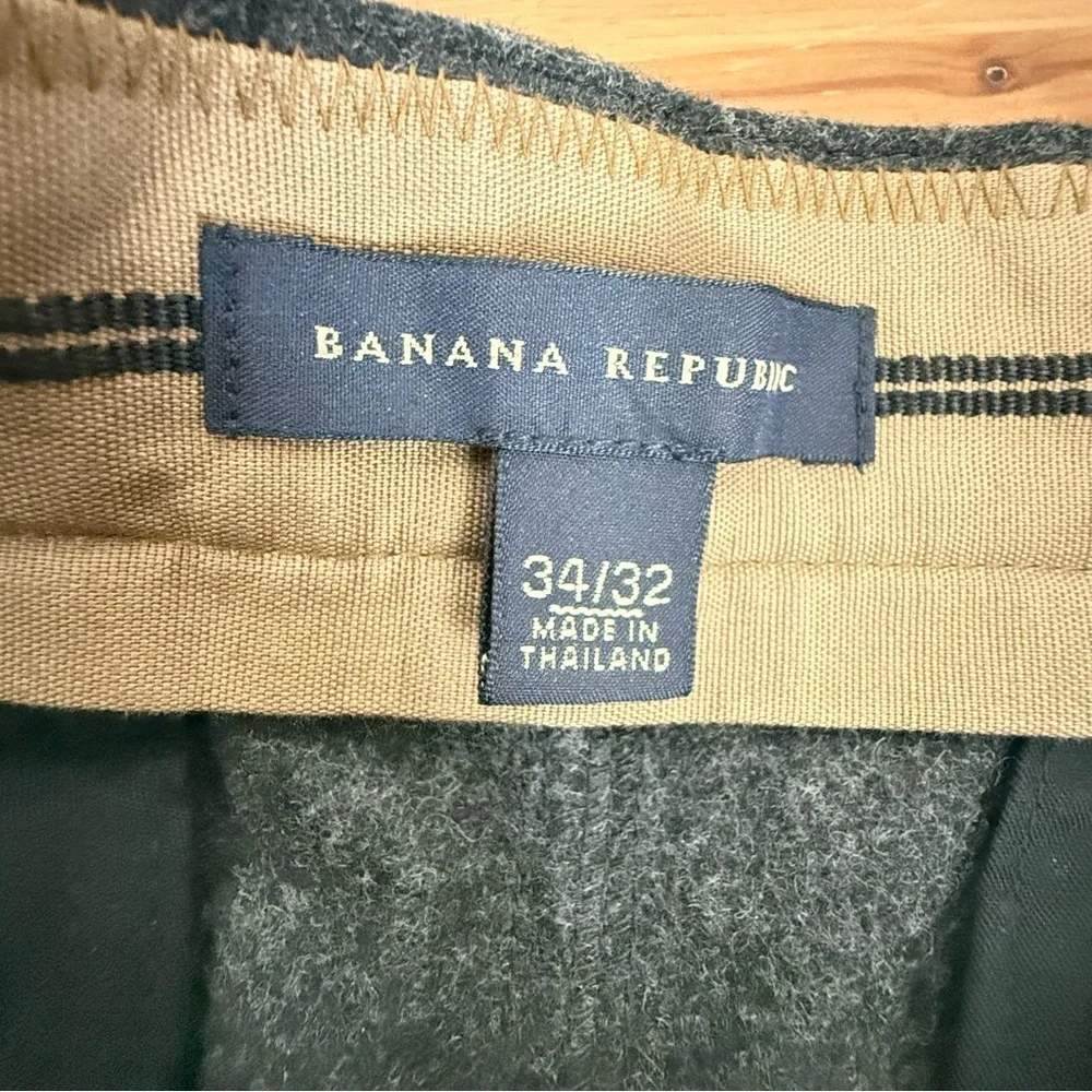 BANANA REPUBLIC Gray Wool Blend Style 300412 Utility Officer Baggy 34 X 32